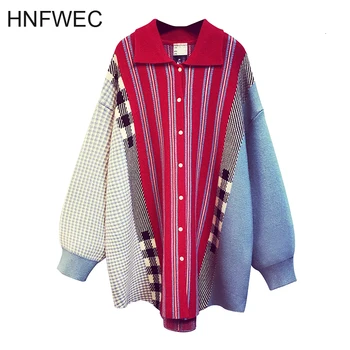 

2020Autumn And Winter New Korean Style Cardigan Sweater Coats Women Striped Wild Ladies Sweaters Women's Clothing P016