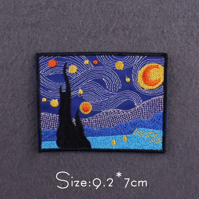 DIY Wildnis Patches Stickerei Patch Für Kleidung Eisen auf Patches auf Kleidung Whale Landschaft Berg Patch Abzeichen für Kleidung – Detail 16