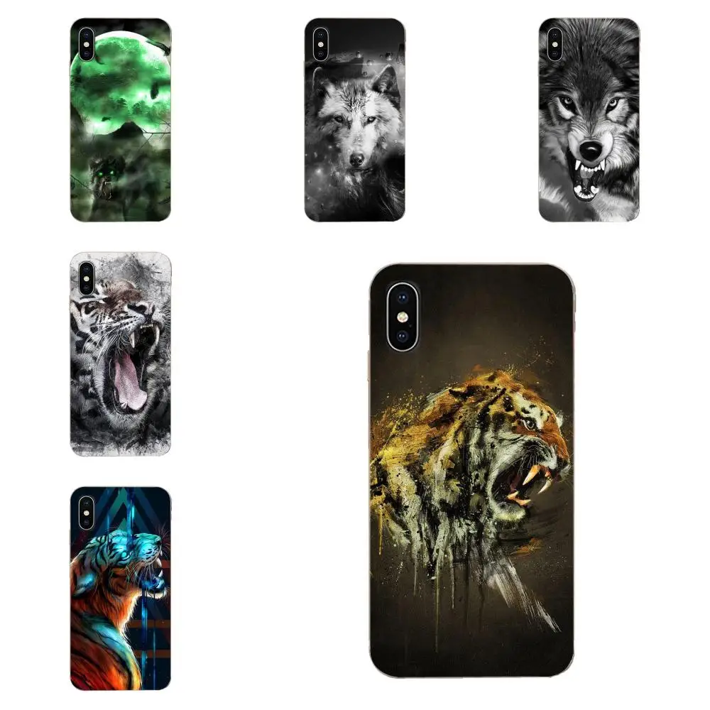 Fierce Wolf And Tiger Soft Print Capa For Xiaomi Redmi 3 3S 4 4A 4X 5 6 6A 7 K20 Note 2 5A Plus Pro | Мобильные телефоны и