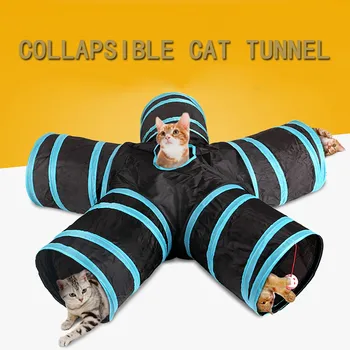 

New Pet Five-Channel Interactive Toy Amused Pet Toy Foldable Five-Channel Cat Tunnel Toys Cat Toys Interactive