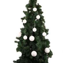Висячие шары из пенопласта, белые вечерние, романтические, Рождественский Снежный шар, 1 сумка, кулон, предмет интерьера, украшение, праздничный инструмент, подарок на рождественскую елку