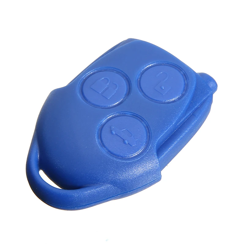 Fit For Ford Transit MK7 2006-2014 3 Buttons Remote Key Case Shell+Battery Auto Key Replacement Blue
