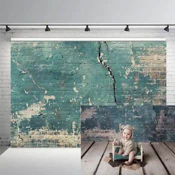 

Abstract Blue Brick Wall Photography Backdrops Broken Old Effect Photo Background Photophone Photocall Photobooth Photo Studio