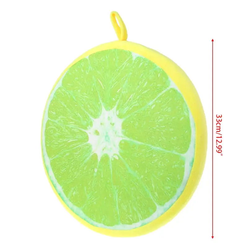3D Fruit Office Chair Back Cushion Sofa Throw Pillow Cover Cushion Pet Pad Cover - Цвет: green orange