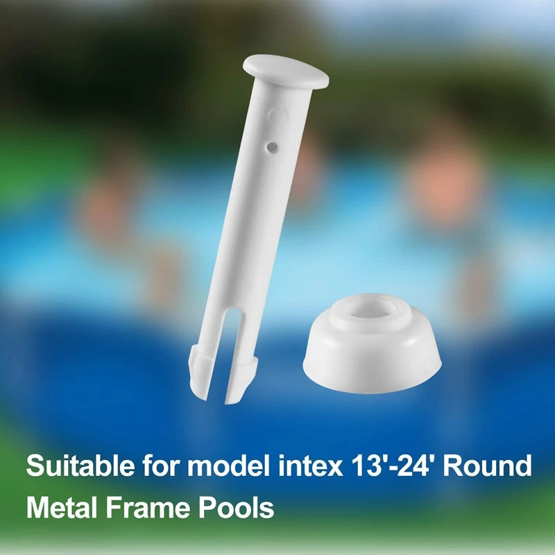 

12 Pcs Plastic Pool Joint Pins & 12 Pcs Rubber Seals for Intex Above Ground Round Frame Pool Parts 28270-28273(2.36In)
