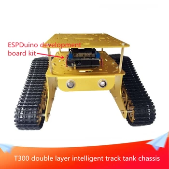

Double Layer T300 Intelligent Track Crawler Tank Chassis Remote Control With ESPDuino Development Board Kit and 9V/12V Motor