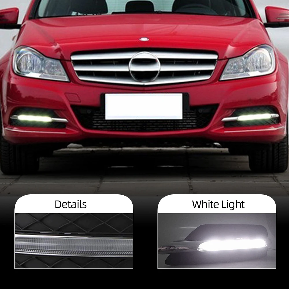 Car Flashing 1Pair DRL Daytime Running Lights Fog head Lamp cover For