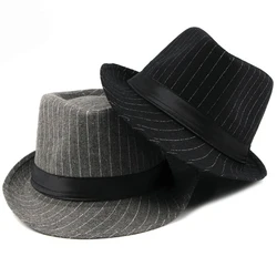 Autumn And Winter New British Men's Hats British Fashion Middle-Aged And Elderly Striped Jazz Hats Men's Casual Wild Caps