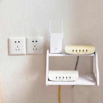 

Hot Wireless Wifi Router Cover Storage Box Plastic Shelf Wall Hanging Decor