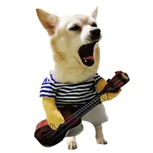 Гитарист, одежда для домашних животных, косплей костюм для кошки, собаки, гитариста, наряды, вечерние, на Рождество, Год, мопс, плюшевый котенок, тонкая одежда# LR4