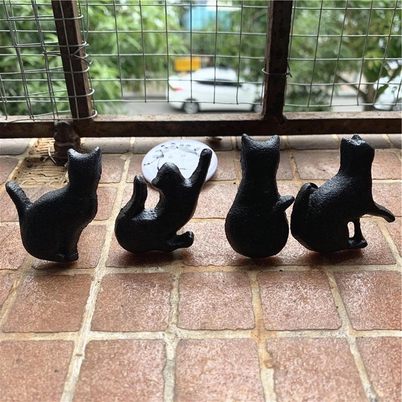 Креативные железные ручки для ящиков LCH в скандинавском стиле черного цвета