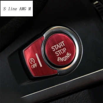 

Car Styling For BMW X5M X6M Engine START Button Replace Cover STOP Switch Accessories Key Decor Auto interior panel Sticker Trim