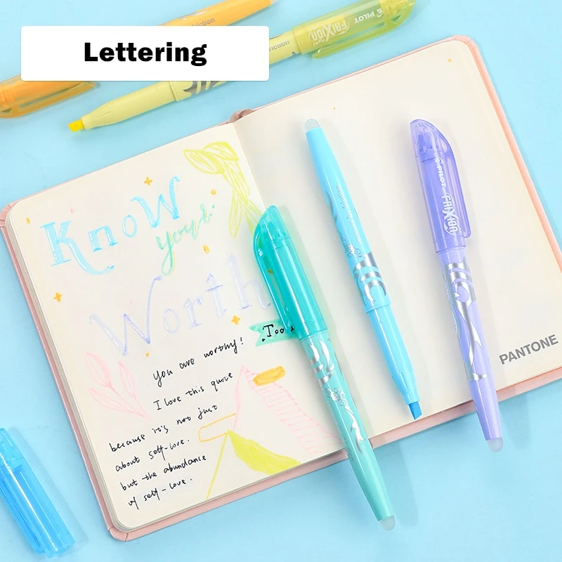 1pcs Pilot Erasable Highlighter Pen Hot Disappear Frixion Fluorescent  Pastel Nature Color Marker Liner Drawing Lettering
