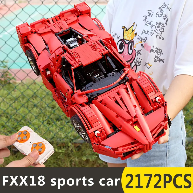 Yeshin 13085, функциональная Автомобильная машина FXX, Спортивная скоростная Гоночная машина, модель 1:8 автомобиля, детские рождественские подарки, строительные блоки