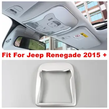 

Front Seat Roof Reading Lights Lamps Frame Decoration Cover Trim Fit For Jeep Renegade 2015 - 2020 ABS Matte Interior Refit Kit