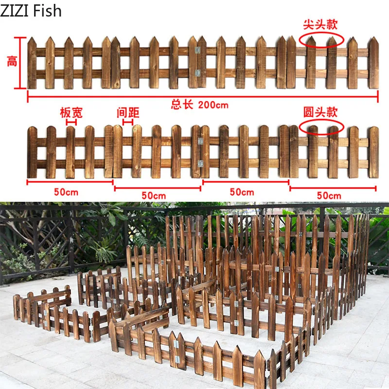 Деревянный забор внутренний декоративный забор для сада детский сад Цветочный Сад овощи глубокий цвет несколько размеров доступны