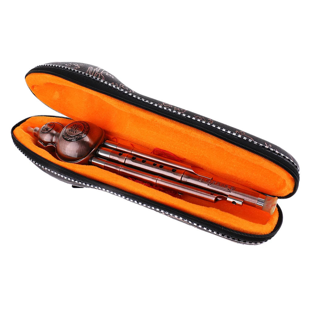Chinese Hulusi Cucurbit Flute Ethnic Wind Musical Instrument Key C