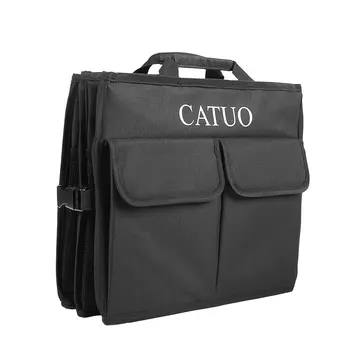 

CATUO Folding Flat Storage Organizer Collapsible Auto Sturdy For Car SUV Van Truck With Stiff Base Plates For Bottom Support