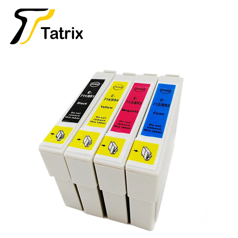 Tatrix для Epson T0711 для T0714 патрон чернил для принтера Epson S20 S21 SX100 SX110 SX105 SX115 SX200 SX205 BX600FW и т. д