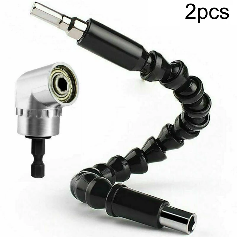 

2-in-1 Right Angle Drill Flexible Shaft Bits Extension Bit Screwdriver Drill Bit Holder for Electronic Drill Holder Connect Link