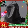 Zency Cowhide 100% Genuine Leather Black Women Backpack Vintage Travel Bags Notebook Schoolbag For Girls Daily Holiday Knapsack ► Photo 1/6