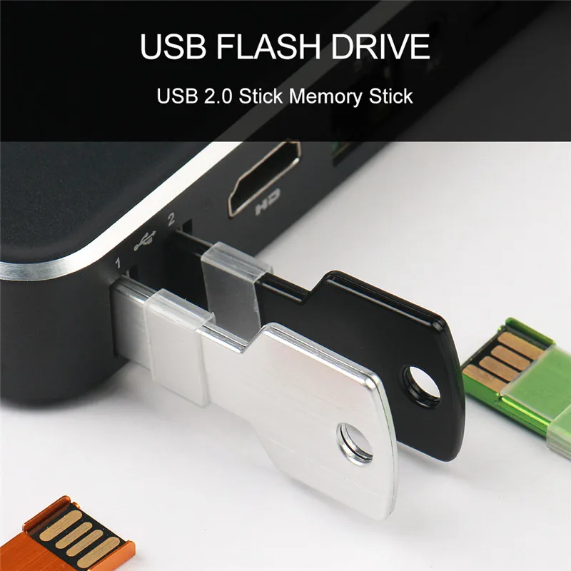 JASTER Металлический Ключ форма USB флэш-накопитель карта памяти брелок Флешка 4 ГБ 8 ГБ 16 ГБ 32 ГБ 64 ГБ U диск подарок(более 10 шт. бесплатный логотип