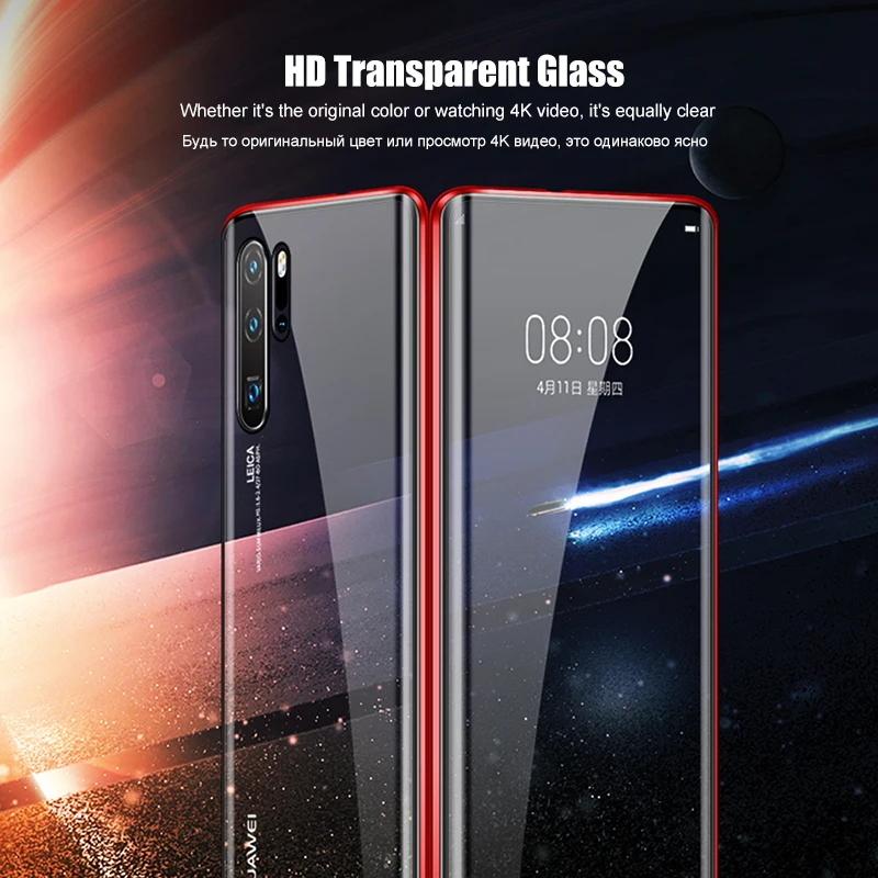 360 Полный Магнитный чехол-бампер для samsung Galaxy Note 10 Plus, Передняя Задняя крышка для samsung Note 10, металлический двусторонний стеклянный чехол