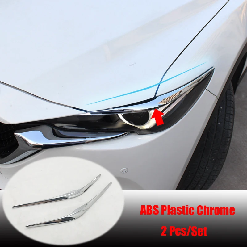 Для Mazda CX-5,,,, аксессуары, АБС-пластик, автомобильный передний светильник, налобный фонарь, накладка на брови, наклейка для стайлинга автомобиля, 2 шт