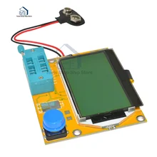  LCR-T4 M328-Battery LCD Digital Transistor Tester Meter Diode Triode Capacitance ESR Meter For MOSFET/JFET/PNP/NPN L/C/R1+Case 
