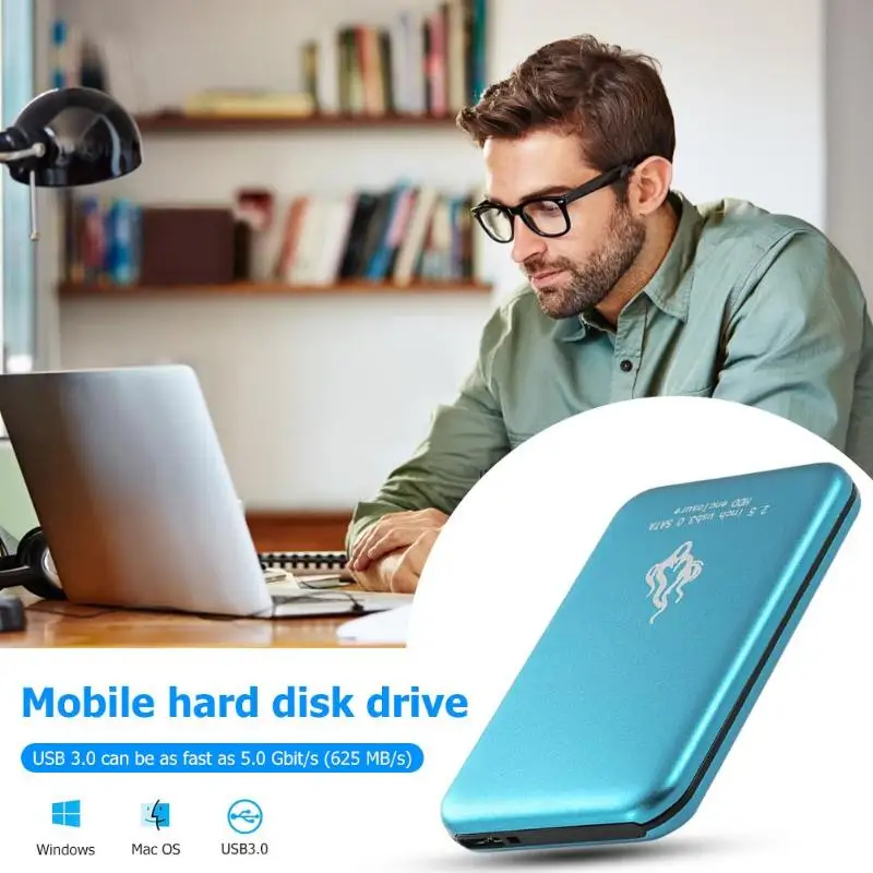 Портативный 2,5 дюймовый USB 3,0 500GB 1 ТБ 2 ТБ внешний жесткий диск SATA III устройство хранения памяти Мобильный HDD для настольного компьютера
