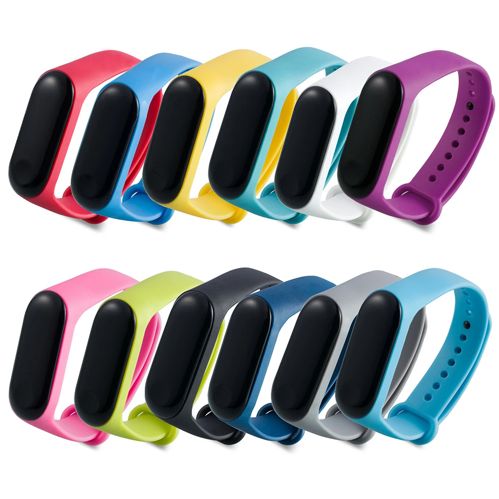 

New Replacement Smart Bracelet Accessories band Watch Band Solid Color Wristband TPU Material Wrist-Strap for Xiomi Strap Band 3