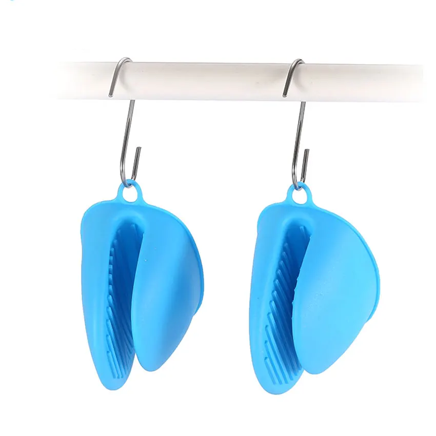 1Pair Silicone Anti-scalding Oven Gloves Mitts Potholder Kitchen BBQ Gloves Tray Pot Dish Bowl Holder Oven Handschoen Hand Clip silicone oven mitts kitchen gloves silicone oven gloves