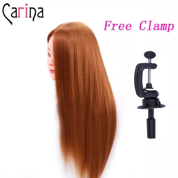 

55CM Synthetic Hair Mannequin Head For Hairstyles Hairdressing Doll Heads With Hair Mannequins For Sale Training Dummy Manikin