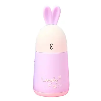 

Cartoon Cute Pig Usb Charging Fan Rabbit Ear Mini Portable Student Handheld Electric Fan