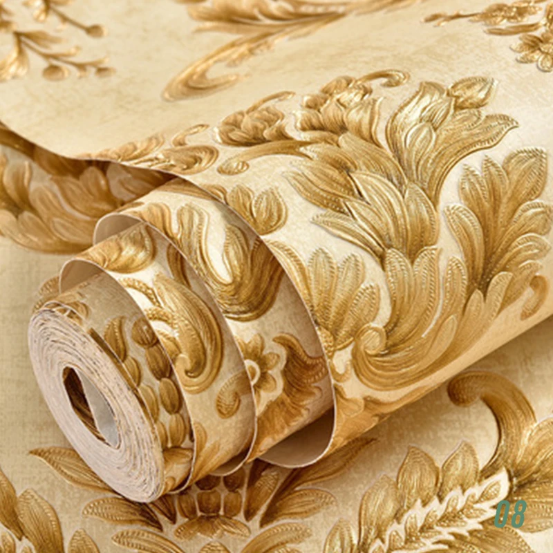 3d Nonwoven Wallpaper Selfadhesive Luxury Floral Printed European