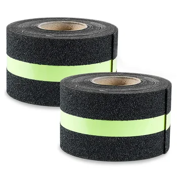 

2 Pcs Anti-Slip Grip Tape - Glow-In-Dark for Local Illumination - Improves Grip and Prevents Risk of Slippage on Stairs or Other