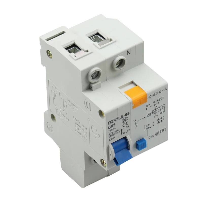 1P 6A 10A 16A 20A 25A 32A 40A 50A 63A миниатюрный выключатель 230 В/400 В короткого замыкания/перегрузки/Электрический выключатель утечки