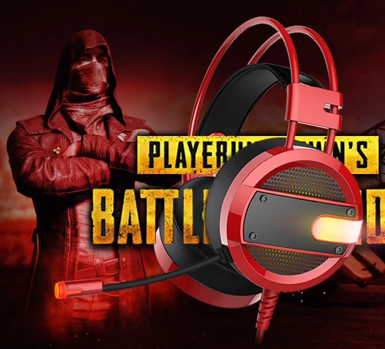 Gaming Headset Headphone Bass Over-Ear Noise Cancel Wired Gaming Headset with Microphone LED Light Earphone for PC PS4 Laptop