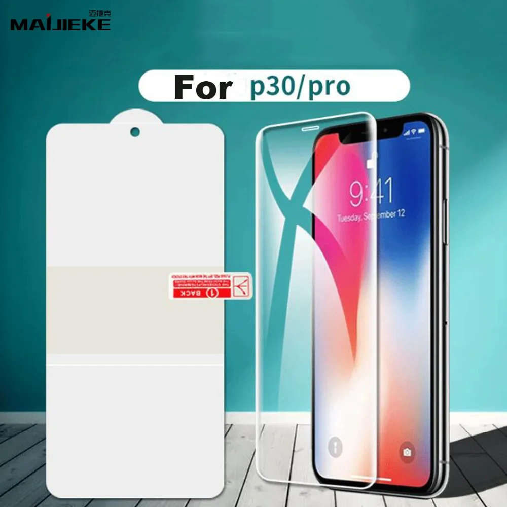 9D полное покрытие Передняя гидро пропитанная гелем пленка для huawei P30 Pro P20 lite mate 20 pro защита экрана Honor 20 10 pro V20 9X фольга пропитанная гелем пленка