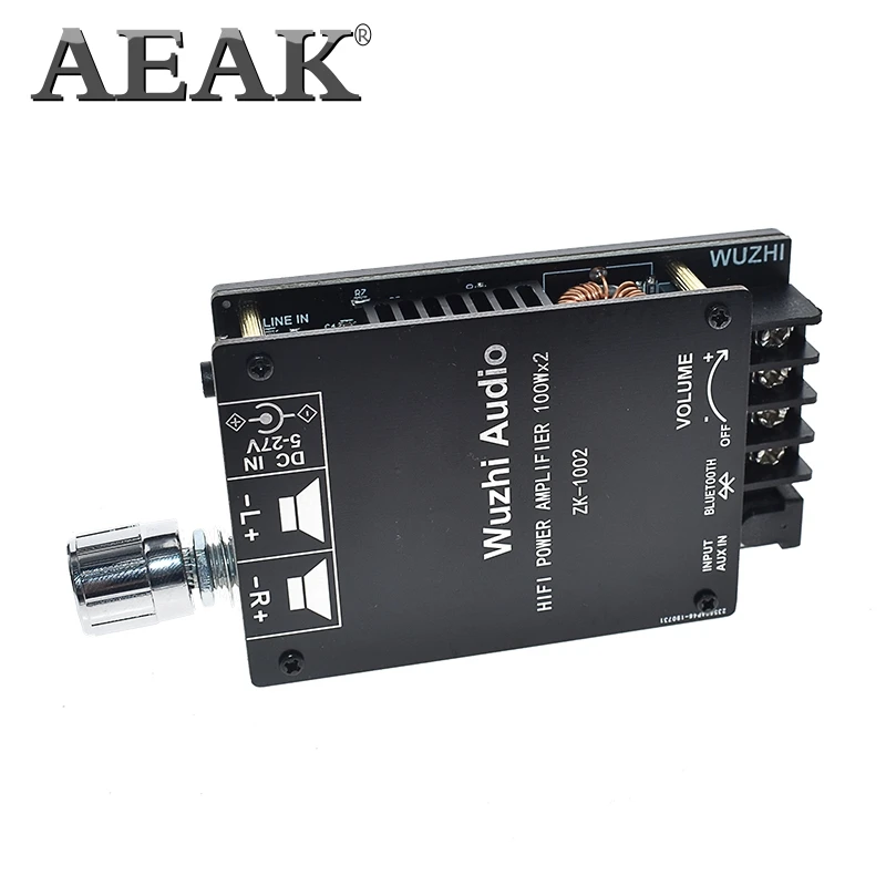AEAK ZK-1002 HIFI 100WX2 TPA3116 Bluetooth 5,0 высокой мощности Цифровой усилитель стерео плата AMP Amplificador домашний кинотеатр