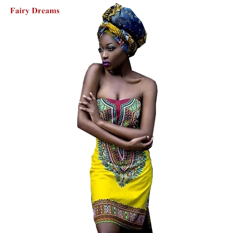 

Women Dashiki African Dresses Off Shoulder 2019 Summer Style Plus Size Sexy Dress Ladies Traditional African Print Clothes