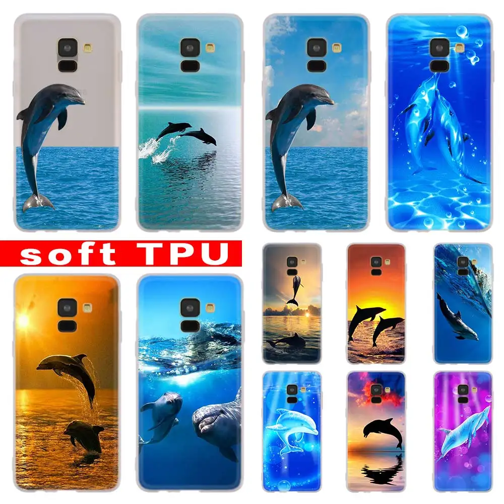 3D чехол с морскими дельфинами для Samsung Galaxy A10 A11 A20E A31 A40 A41 A40S A10S A51 A3 A5 A7 A8 Plus 2016 A207 A2018