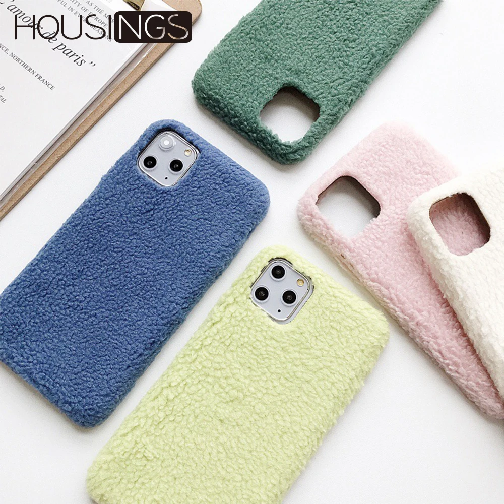 

Solid Color Fabric Phone Case For iPhone 7 8 11 Pro XS Max Soft Colorful Phone Cover For iPhone XS XR 11 Pro Max Warm Phone Case