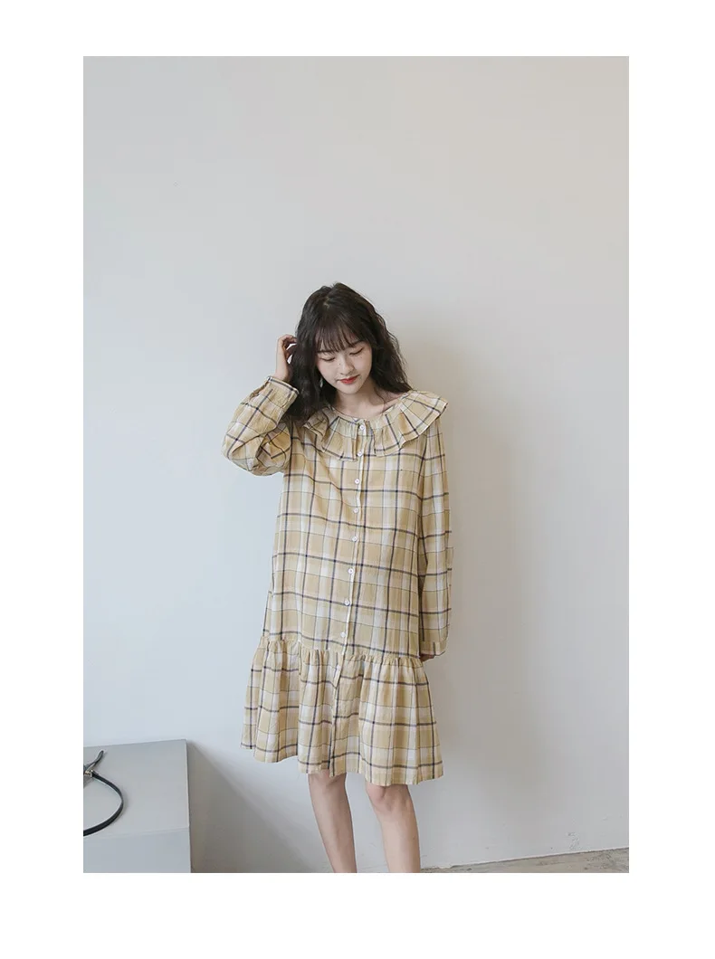 Весенне-осенняя одежда, платья Vestido, элегантное платье для беременных, рубашка для беременных в клетку с длинными рукавами, свободная модная одежда, Топ