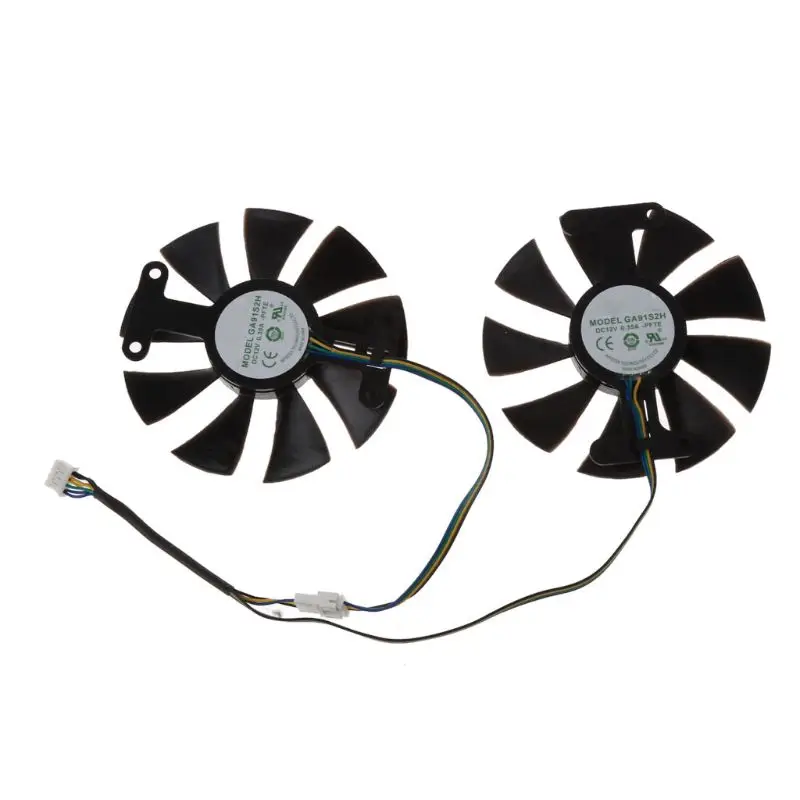 2Pcs/set HA9010H12SB-Z 12V 0.57A 3500 Rpm Hole Distance 40mm Graphics Card Cooling Fan for MSI GTX960 | Компьютеры и офис