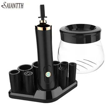 

Saiantth Electric Makeup Brush Cleaner Make up Brushes Cleanser Cleaning Tool cosmetic washing Machine Convenient Silicone new