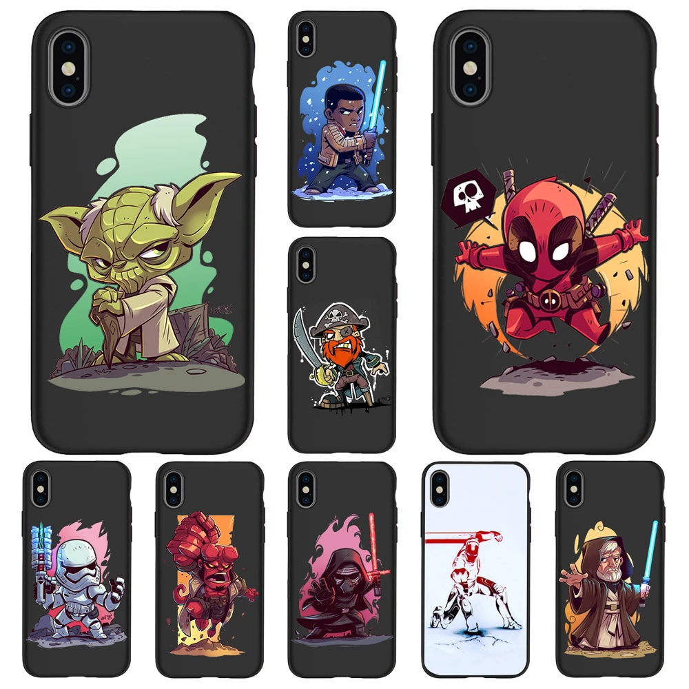 

Hero pirate DC Spider-Man for iPhone 11 Pro Cover Xr Xs Max X 6 6S Plus 5 5S SE TPU For iphone 7plus phone case Black Silicone