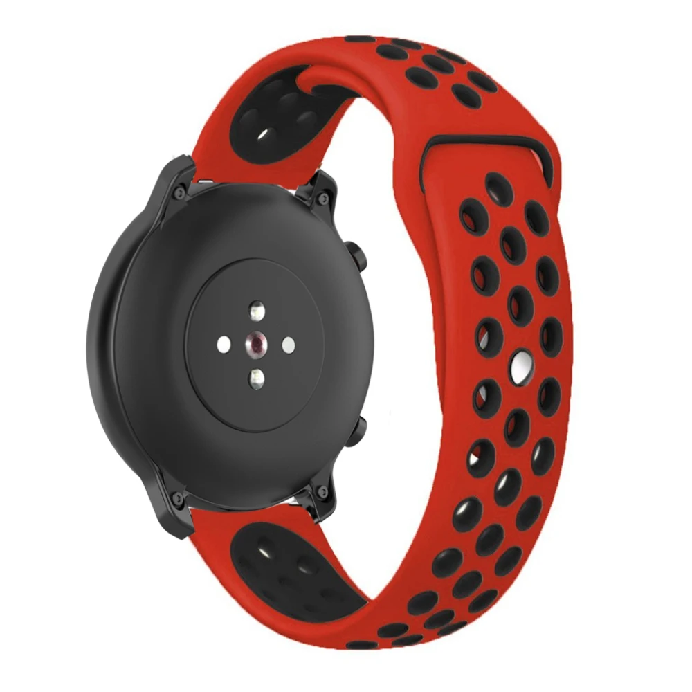 Color3 20 мм Ширина силиконовый ремешок для Xiaomi Huami Amazfit GTR 42 мм умный Браслет Amazfit Bip часы для Garmin Vivoactive 3 Band - Цвет: Color3