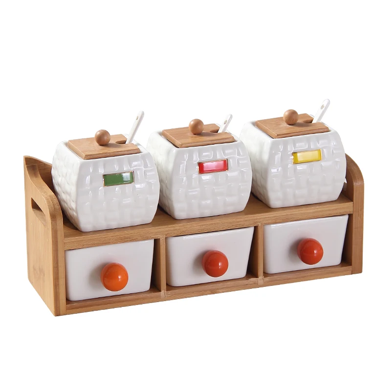 

Creative seasoning Tank Ceramic Kitchen drawer seasoning Box set vape juice christmas candy mason jar lids juul glass jars lids