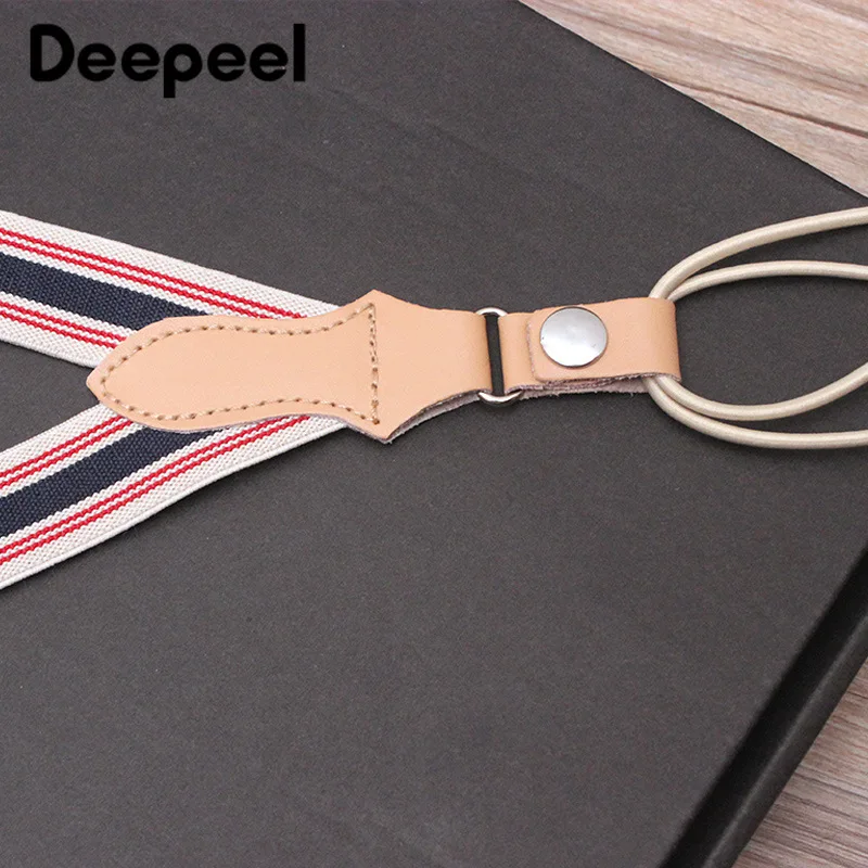 Deepeel 1 шт. 2,5*115 см джентльмен стиль Ретро эластичный тесьма Регулируемый Замок для зависания подтяжки брюки Телескопический ремень SP071
